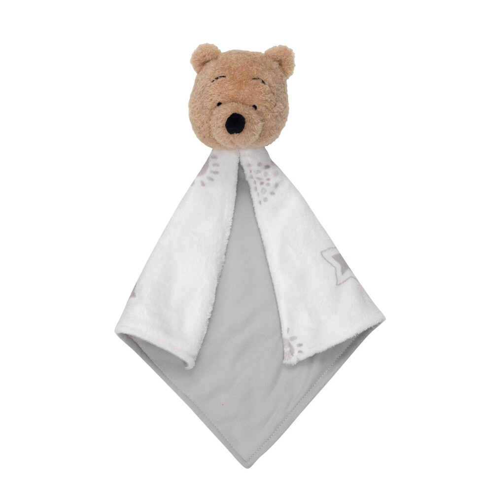 Disney Baby Winnie The Pooh Lovey Whitegray Security Blanket Lambs & Ivy