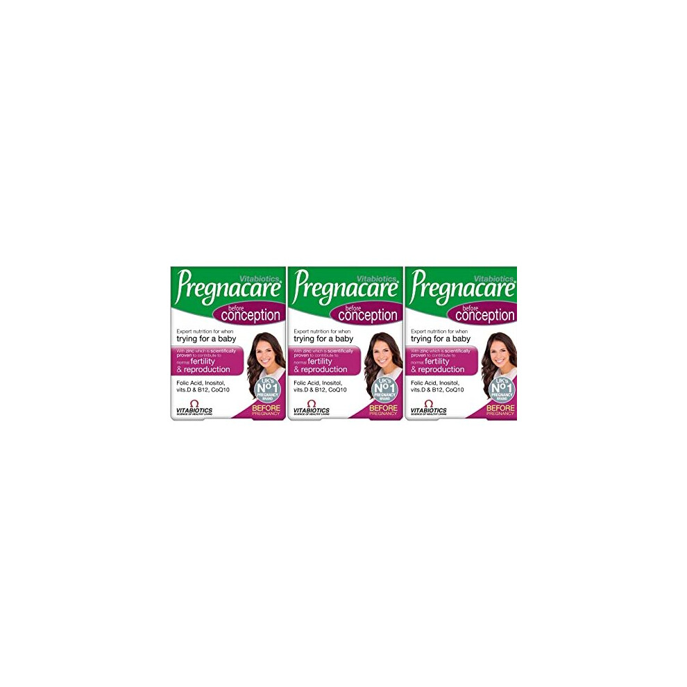 Vitamin Vitabiotics Pregnacare Before Conception Tablets, 30 Tablets - 3 Pack Bundle