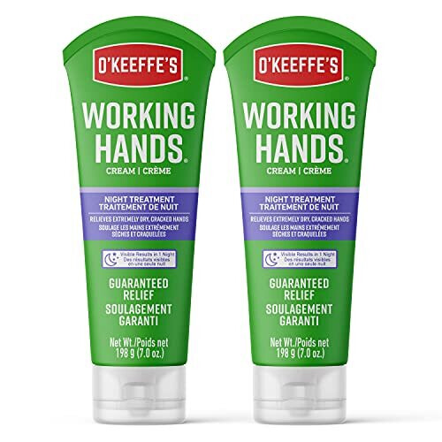 O'Keeffe's Working Hands Nattbehandling Handkräm, 7 oz Tube, (Pack av 2)