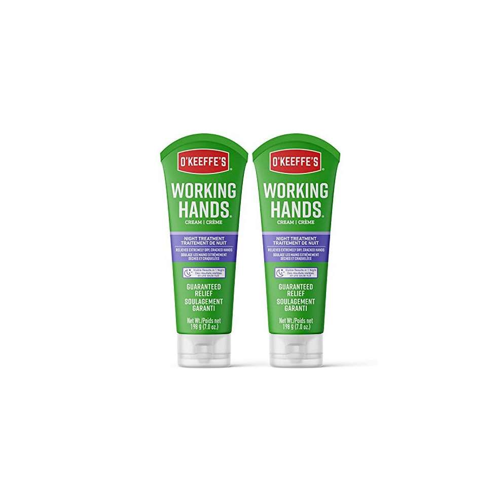 O'keeffe's Working Hands Night Treatment Hand Cream, 7 Ounce Tube, (Pack Of 2)