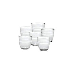 Duralex Made In France Gigogne Glass Tumbler Drinking Glasses, 5.63 ounce - Set of 6, Clear