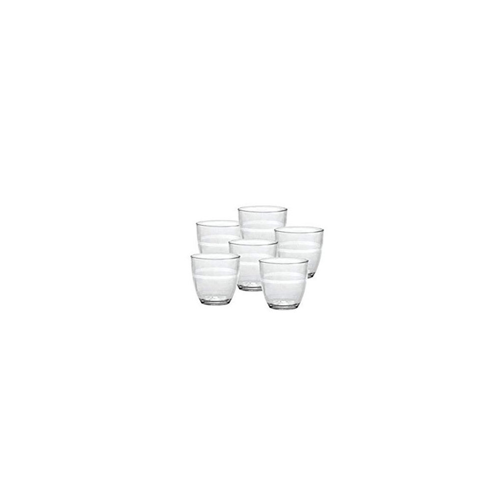 Duralex Made In France Gigogne Glass Tumbler Drinking Glasses, 5.63 ounce - Set of 6, Clear