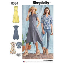 Simplicity Vintage US8384U5 Vintage Womens Blouse and Dress Sewing Patterns, Sizes 14-22