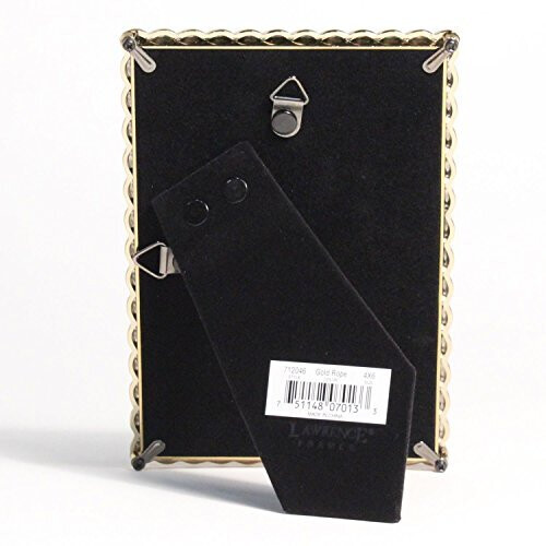 Lawrence Frames Rope Design Metal Frame, 4x6, Gold 2