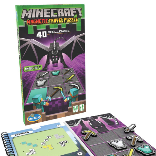 ThinkFun ThinkFun Minecraft Μαγνητικό Ταξιδιωτικό Παζλ Λογικής & STEM Παιχνίδι Για Παιδιά 8 Ετών & Άνω