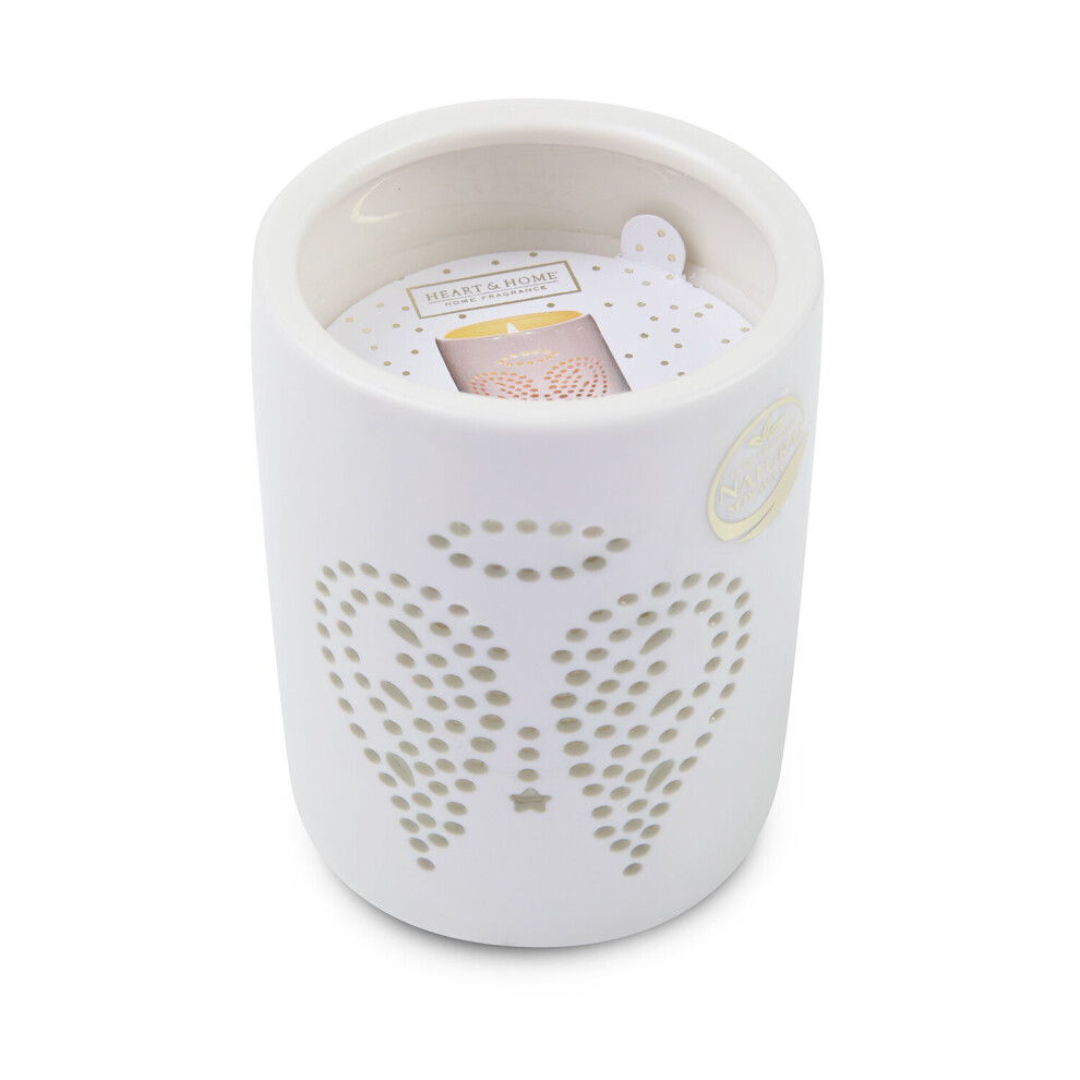 Heart & Home Pure Glow Medium Scented Christmas Candle In Radiating Ceramic Pot
