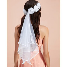 Xo Fetti Bachelorette Party Veil - Boho Flower Crown | Brude bruser sl?r | Brud til at v?re gave Bachelorette favor + forlovelsesdekoration