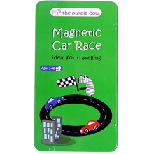 The Purple Cow Magnetic Travel Car Race Game - Car Games, Airplane Games & Quiet Games. Game Box for Kids & Adults. Fun Car Game Where You Get to Race