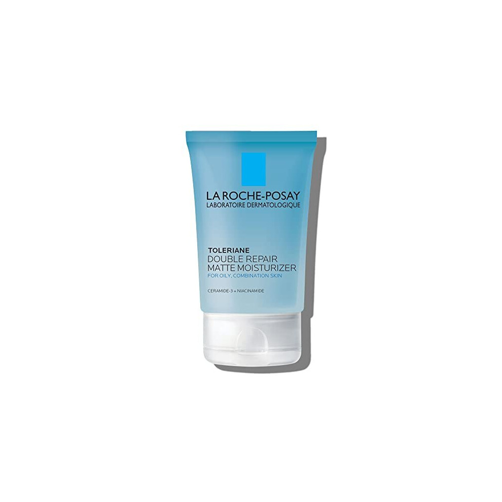 La Roche-Posay Toleriane Double Repair Matte Face Moisturizer, Daily Gel Moisturizer For Oily Skin Control with Niacinamide, Oil-Free, Non-Comedogenic