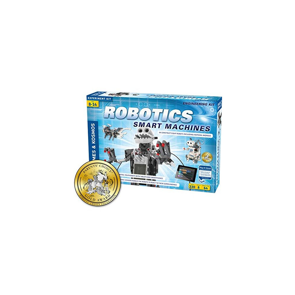 Thames & Kosmos | Robotics Smart Machines | Robotics for Kids 8 and up | STEM Kit builds 8 Robots | Full Color Manual to help with assembly | Requires