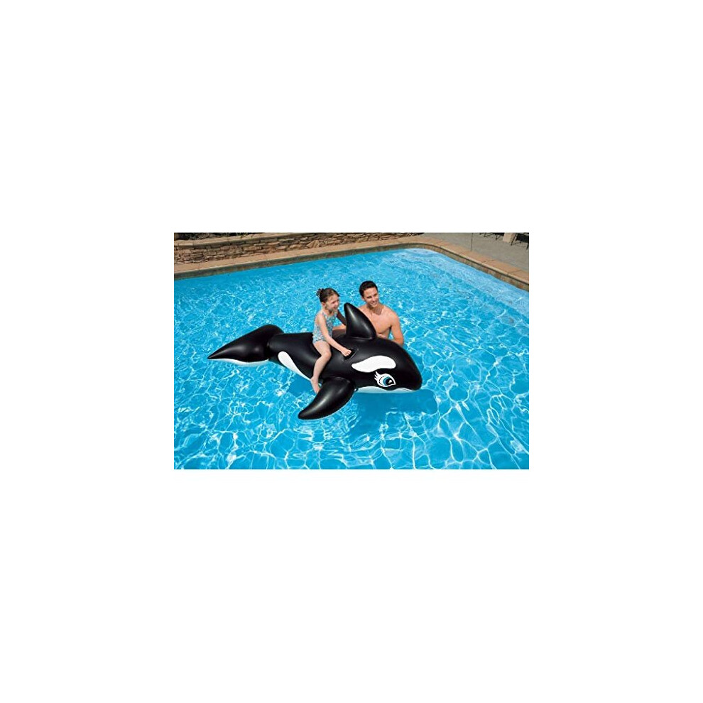 Intex Whale Inflatable Pool Ride-On, 76" X 47", for Ages 3+