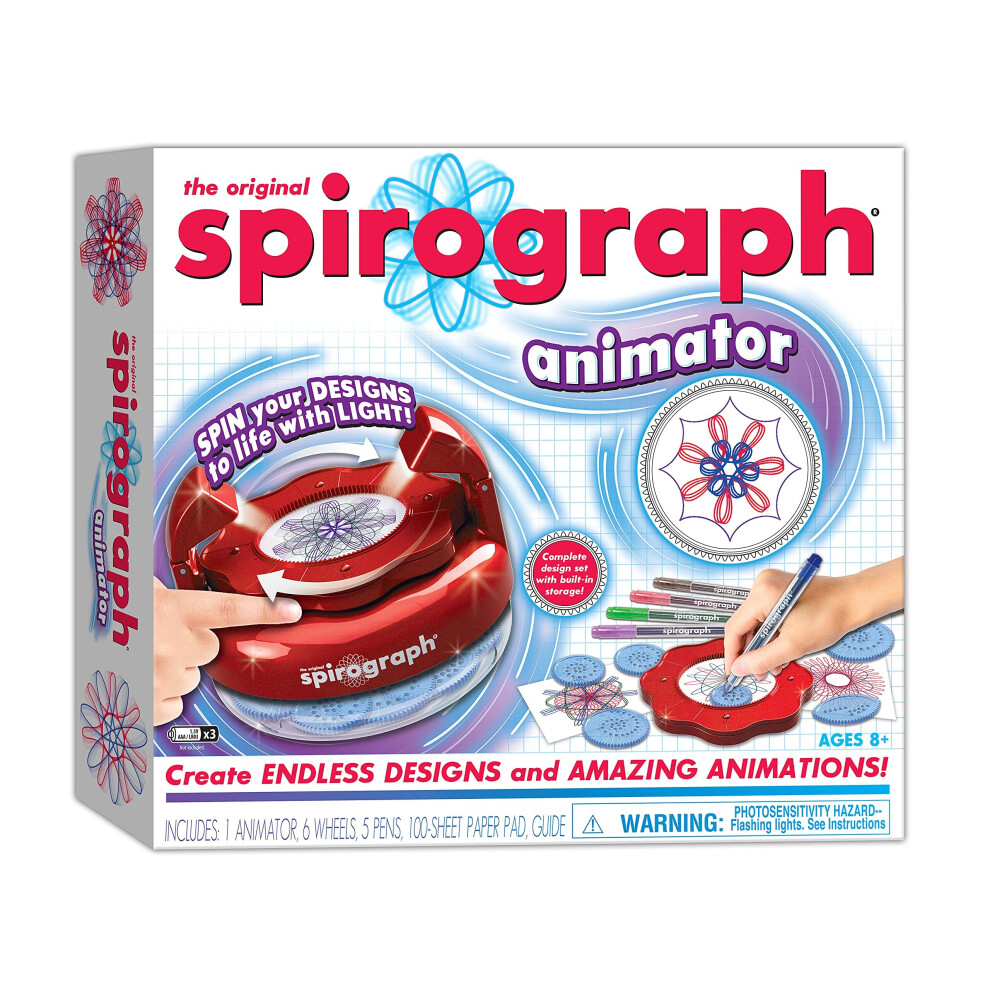 Spirograph - Animator - The classic craft and Activity to Make and Bring countless Amazing Designs to Life - For Ages 8+