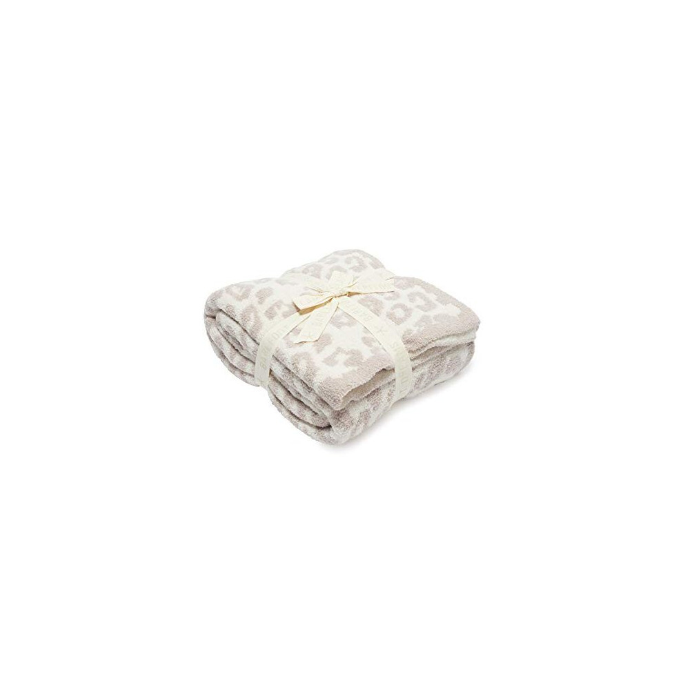 Barefoot Dreams CozyChic Plaidoirie Barefoot in The Wild Taille unique Léopard/Pierre/Crème CozyChic Plaidoirie BITW Adulte Léopard