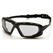 Lunettes de sécurité Pyramex Highlander XP, Monture Noir-Gris/Lentille Claire Anti-Buée