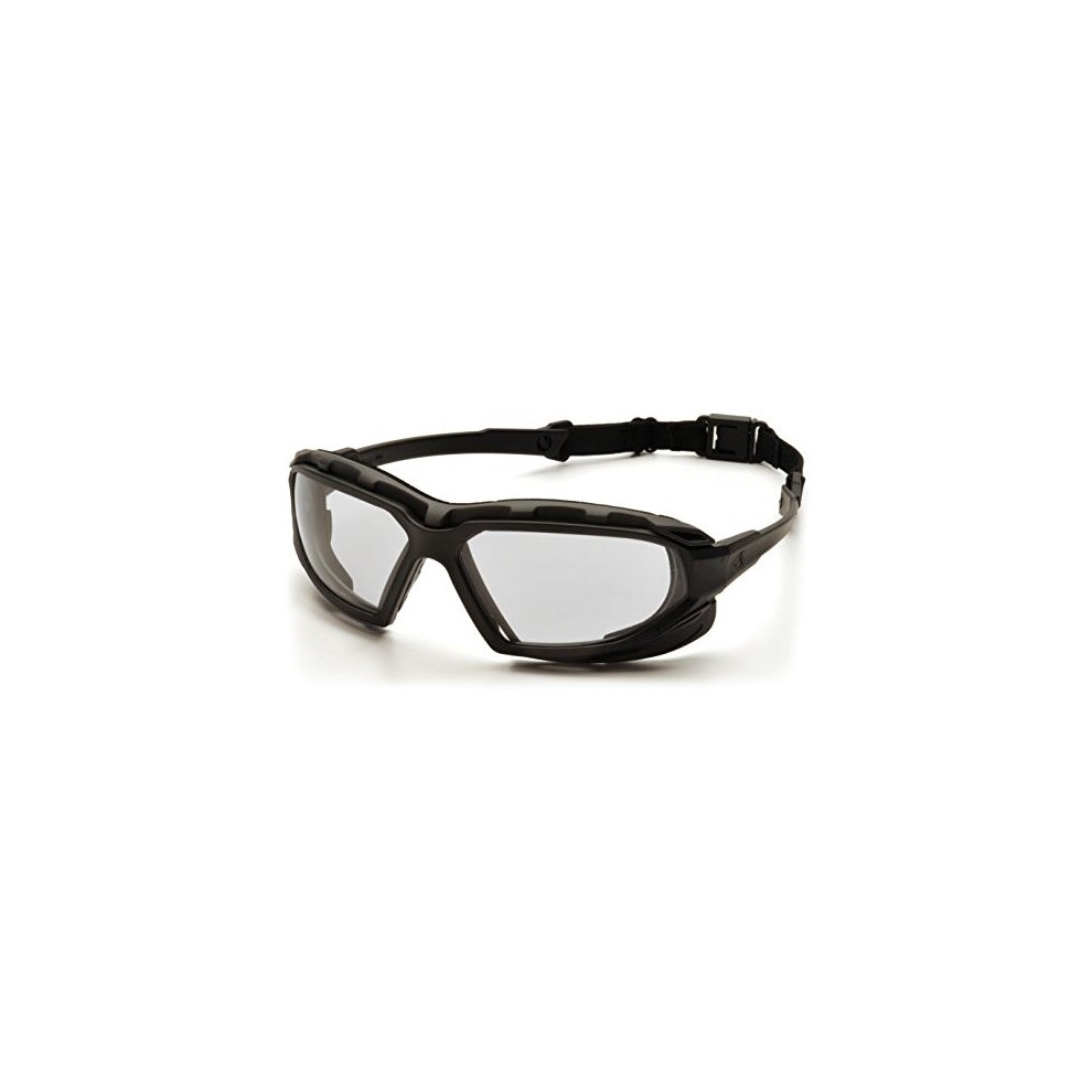 Pyramex Safety Highlander Xp Eyewear, Black-Gray Frame/Clear Anti-Fog Lens 814992003259