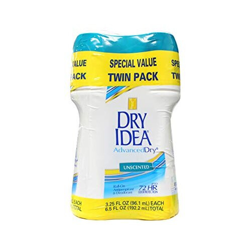 Dry Idea Antitranspirant & Deodorant Roll-On Unparfümiert 3.25 fl oz (Packung mit 2)