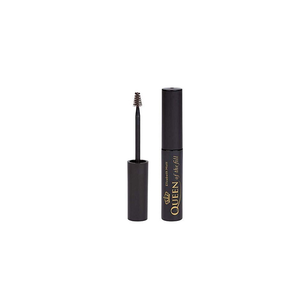 Elizabeth Mott Gray Cruelty-Free Eyebrow Tint Gel And Brow Filler: Queen Of The Fill Tinted Gel Makeup With Brush To Fill In Eyebrows And Cover Hairs