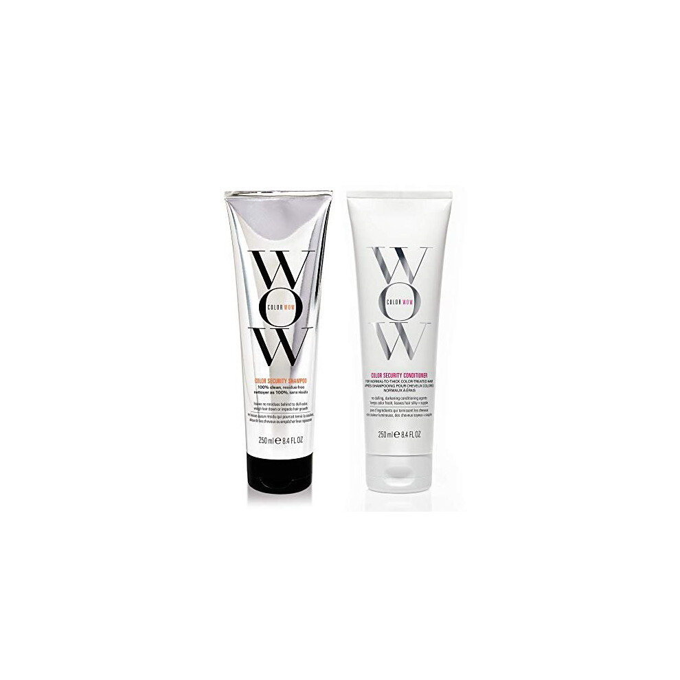 Color Wow Color Security Shampoo & Color Security Conditioner Duo, for Normal to Thick Hair, No Parabens, No Sulfates, Cruelty-Free, Residue-Free, Veg