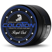 Bossman Colotion - 2 i 1 Herrlotion och Parfym - Fuktgivande Kroppskräm - Doftande Lotion för Dagligt Bruk (Roya