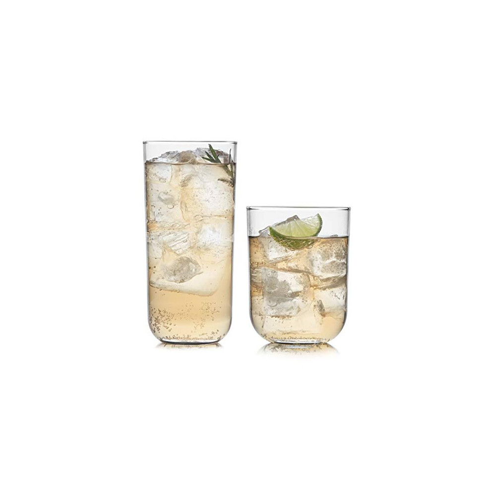 Libbey Polaris 16-Piece Tumbler and Rocks glass Set, Axis