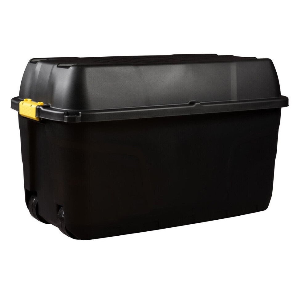 Strata 175L Storage Box On Wheels, Clip Lock Handles, Garden Home Storage