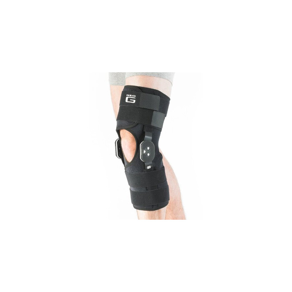 Neo G Hinged Knee Brace, Firm Support - Adjustable Dials for Tendon Strains, Ligament Strains, ACL, Arthritis, Joint Pain, Injury Recovery - Open Pate