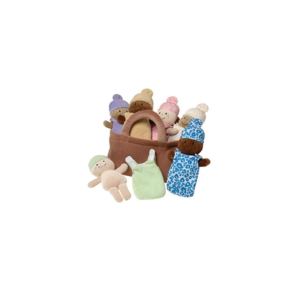 Basket of Babies Creative Minds Plush Dolls, Soft Baby Dolls Set, 6 Piece Set for All Ages