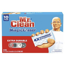 Mr. Clean Magic Eraser, Extra Duurzaam, Multi Purpose Cleaner, Schoen, Badkamer, Douche en Ruit Cleaner, 10 Stuks