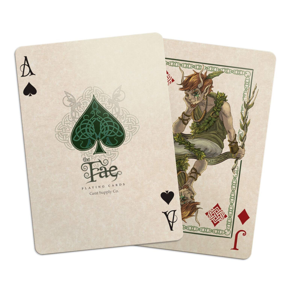 Gent Supply - Carte Da Gioco A Tema Creature Di The Fae Di Bicycle, Verde-image