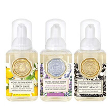 Michel Design Works Mini Foaming Soap 3-Pack Set (Lavender Rosemary Lemon Basil Honey Almond)