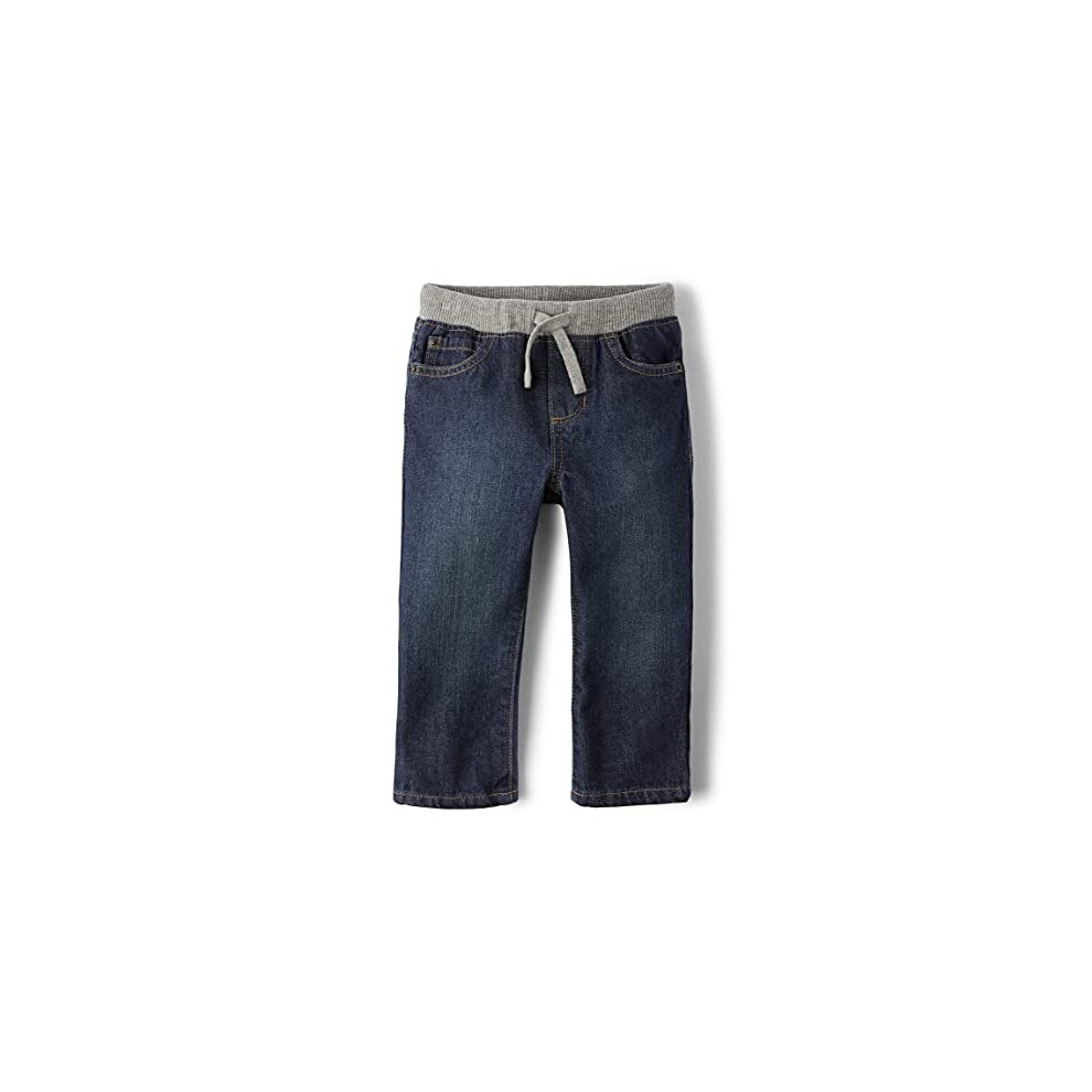 Jean droit ? enfiler pour b?b? et tout-petit gar?on de The Children's Place, bleu Liberty, 18-24 mois