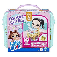 Baby Alive Foodie Cuties, Giocattolo Sorprendente per Pasqua, Mini Bambole per Bambini, 10 Sorprese in Scatola a Forma di Lunchbox