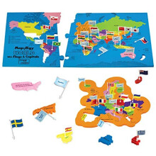 Imagimake: Mapology World with Flags & Capitals- with Country Shaped Pieces- Jigsaw Puzzle and Educational Toy for Boys and Girls Above 5 Years- Excel