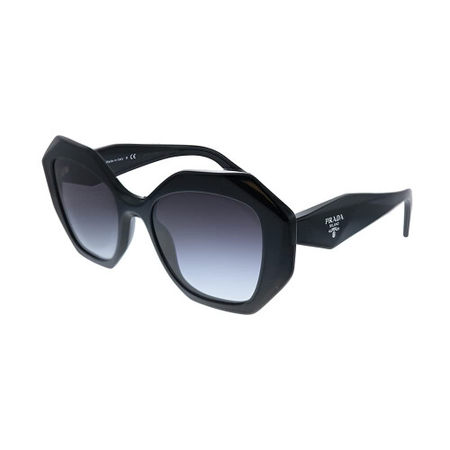 Prada Prada PR 16WS 1AB5D1 Black Plastic geometric Sunglasses grey gradient Lens
