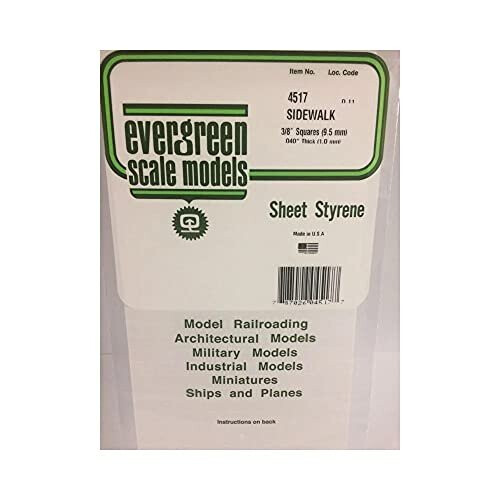 Evergreen Evergreen Scale Models Sidewalk 3/8", EVG4517 2