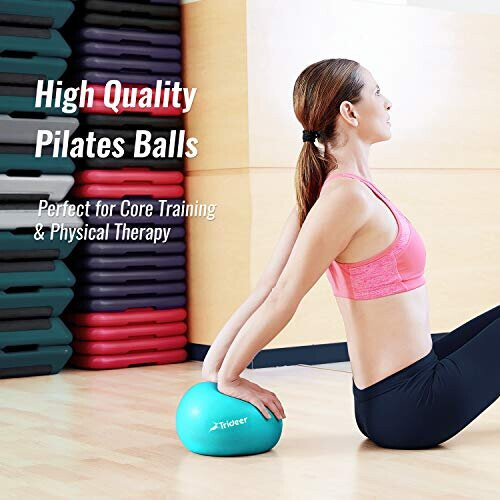Trideer Ballon de Pilates 23 cm, Petit Ballon d'Exercice avec Guide d'Exercice 1
