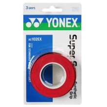 YONEX Overgrip Super GRAP 3-Pack - Tennis, Badminton, Squash - Färger (Röd)