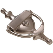 Hillman 852725 Satin Türklopfer, 7", Nickel mit Sichtfenster