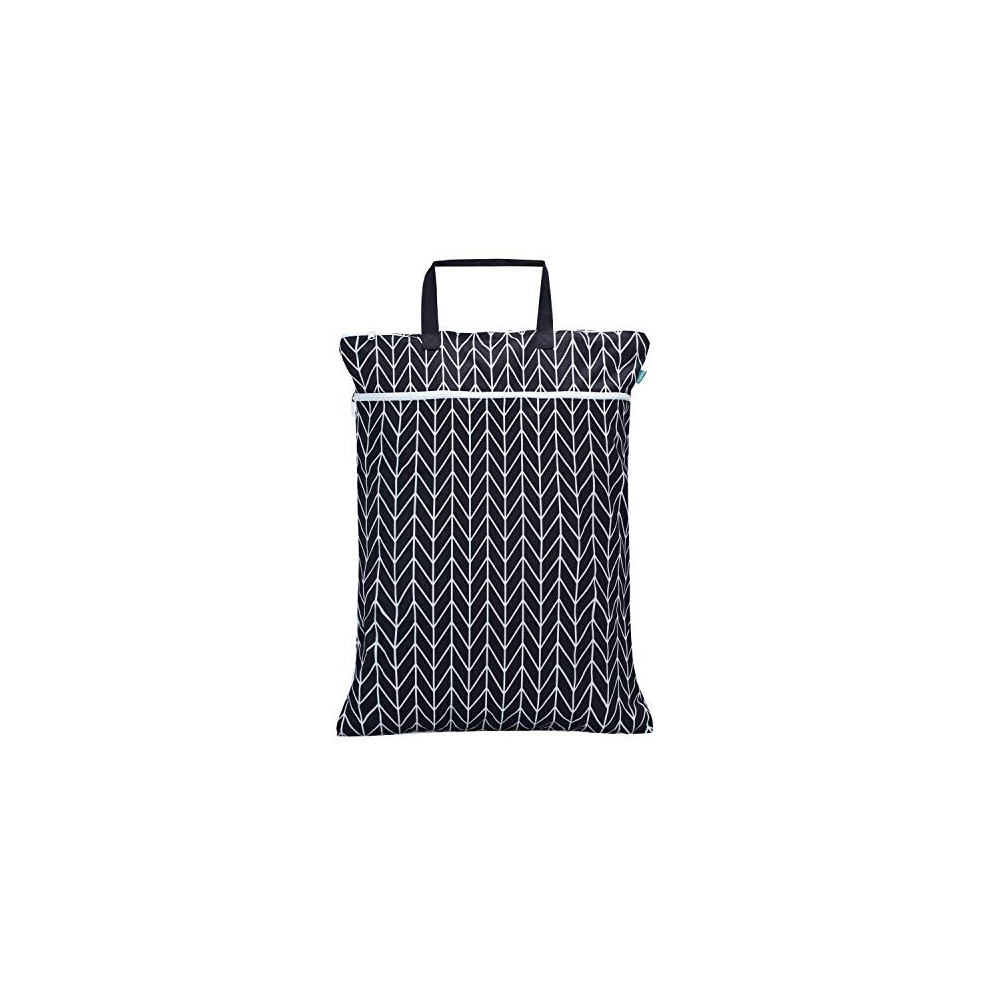 Teamoy Travel Hanging Wet Dry Bag Organizer (24.7 x 18 inches) with Two Compartments for Cloth Diaper, Laundry, Swimsuits and More, Easy to Hang Every-image-OPC-PB6M8KM-NEW