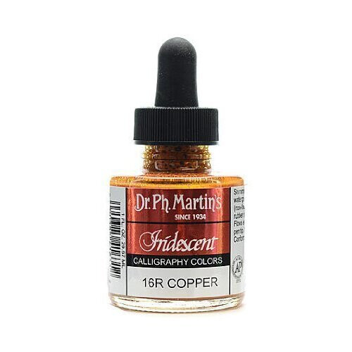 Dr. Ph. Martin's Ιριδίζουσα Χρώμα Καλλιγραφίας, 1.0 oz, Χαλκός