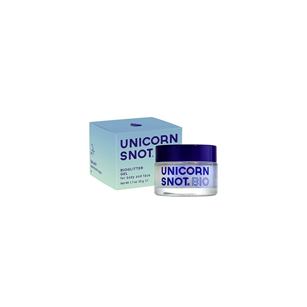 Unicorn Snot Biodegradable Holographic Body Glitter Gel For Body, Face, Hair - Vegan & Cruelty Free - 17 Oz (Bio Galaxy)