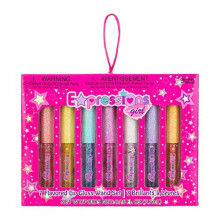 Expressions 7-delars Fruktig Läppglansset - Läppglans i Olika Fruktiga Smaker, Giftfri Makeup för Barn & Tonåringar