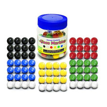 Super Value Depot Glasmurmeln mit chinesischem Karomuster. 72er-Set, 12 pro Farbe. Gre 9/16 (14 mm) mit praktischem Behlter.