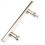 Shower Bath Door Handle Stainless Steel Chromed L-2 1