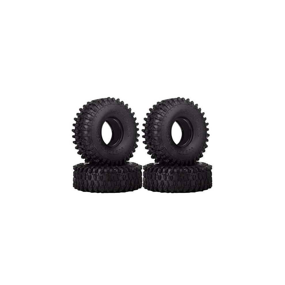 Injora 4PCS 1,9 Pneumatici In Gomma Ruota Per 1/10 Axial SCX10 Pro SCX10 Iii D90 D110 TF2 Tamiya CC01 TRX-4 VS4-10 Redcat Gen 8 7 Pro Enduro-image