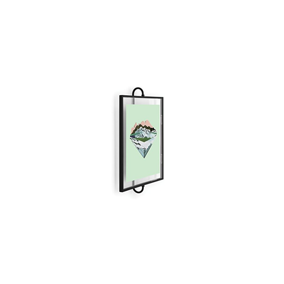 Umbra Phantom Wall Picture Frame, 8 x 10, Floating Frame, Black