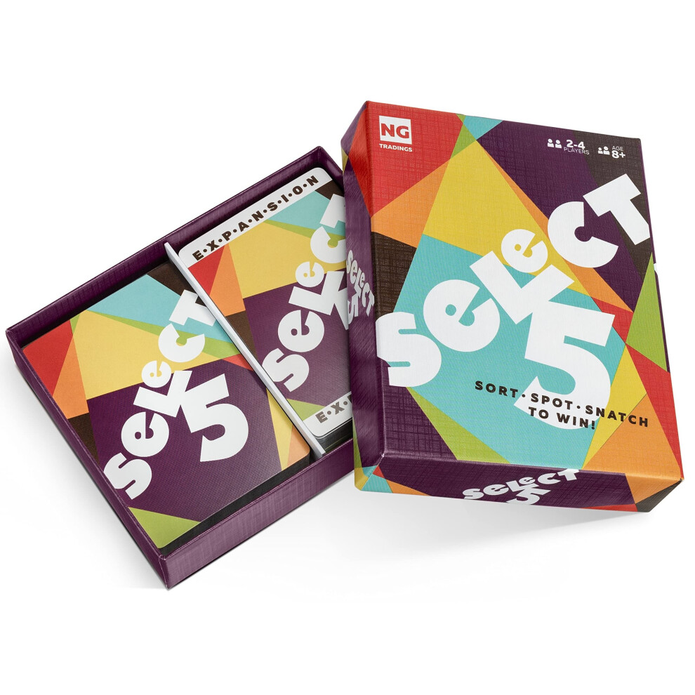 Select 5 Kartenspiel - Das Blitzschnelle Spiel F?R Kinder, Familien Und Erwachsene - Perfekt F?R Den Familienspieleabend Mit 2-4 Spielern-image