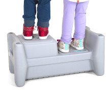Simplay3 Sibling Tritthocker, leichter und rutschfester Tritthocker fr Kinder, mehrere Ebenen hoch (grau)