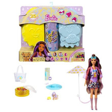 Barbie Color Reveal Sunshine and Sprinkles Doll & Accessories with 25 Surprises Including Water-Shower Umbrella & Color Change; Sun & Clouds Theme, Gi