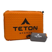Teton Sports Camping Fote poduszka; Siedzenie stadionowe; Przewodniczacy biurowy; Podkladka samochodowa; Nadmuchiwany pomaranczowy 17 x 12 x 1,5
